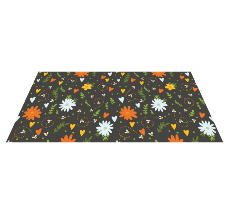 春天多彩图案花卉地毯 - TenStickers