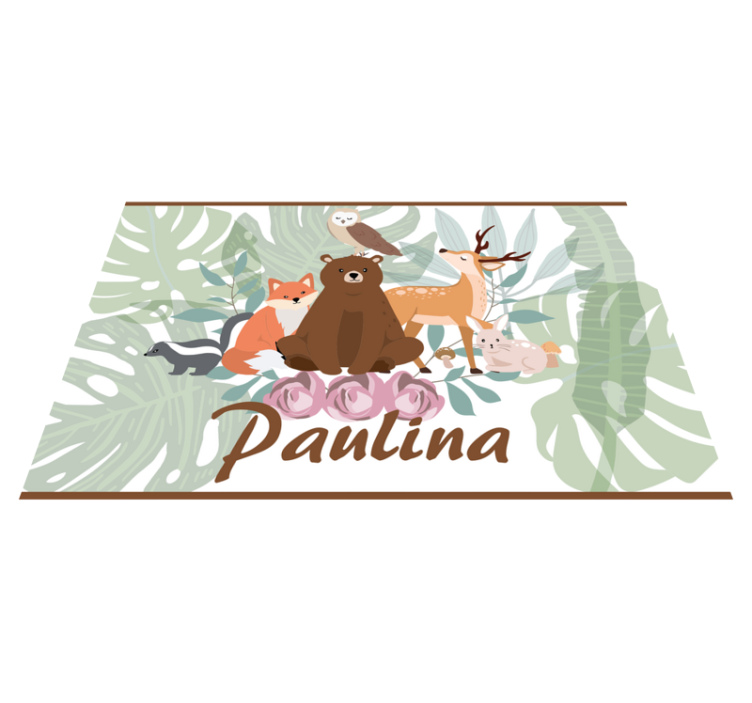 乙烯基地毯名称动物丛林 - TenStickers