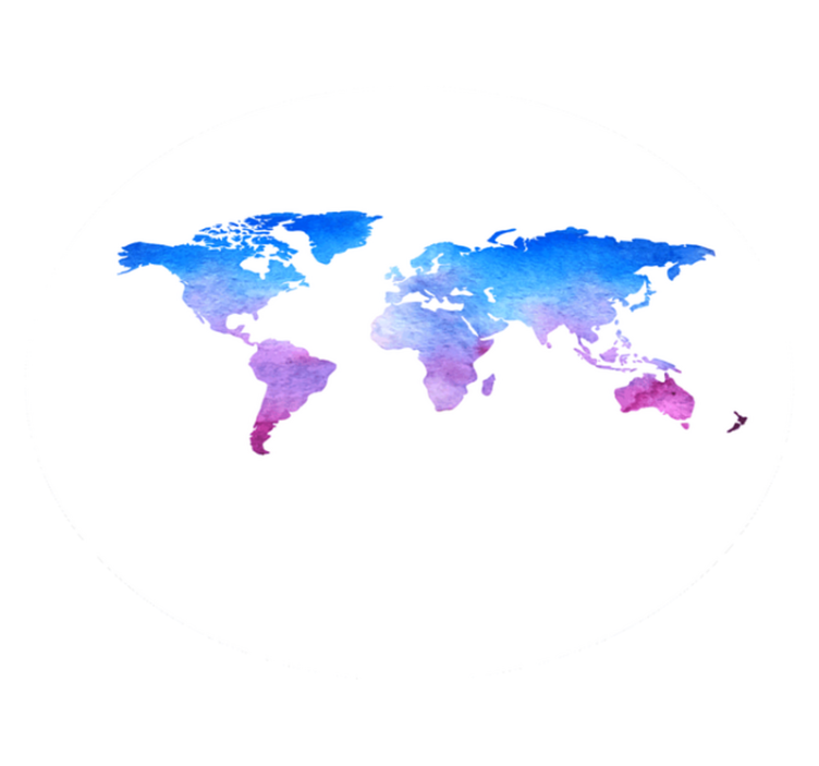 乙烯基地毯呈现圆形水彩纹理 - TenStickers