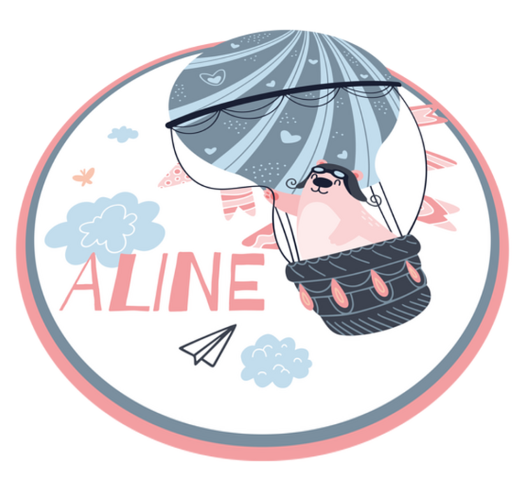 乙烯基地毯名称热气球 - TenStickers