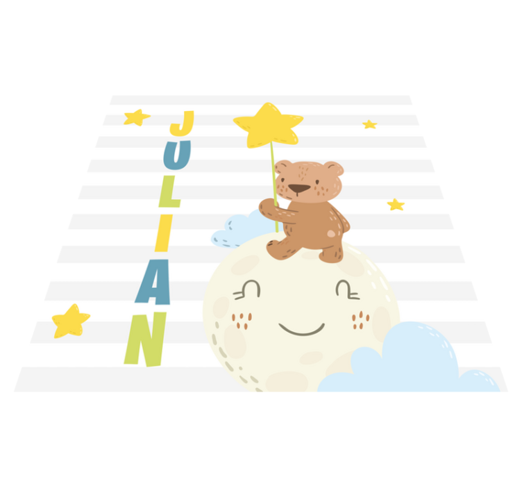 乙烯基地毯名称星星熊伴随 - TenStickers