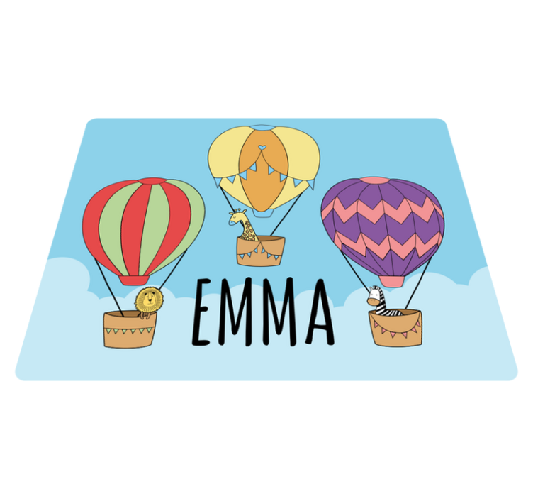 乙烯基地毯名称五彩热气球 - TenStickers