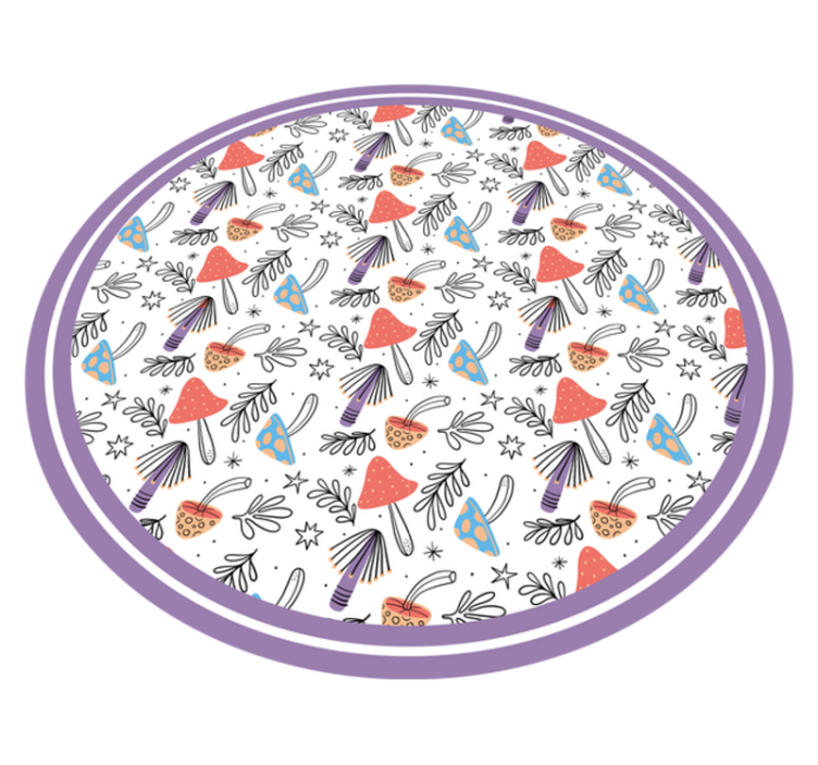 乙烯基地毯特性展现多彩真菌芽 - TenStickers