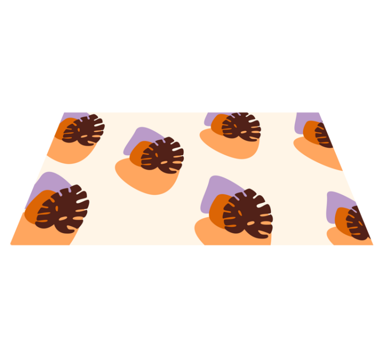 乙烯基地毯特性为多彩叶子形状 - TenStickers