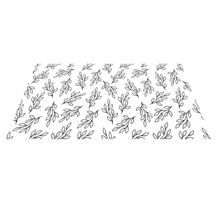 乙烯基地毯特性呈现叶状分支图案 - TenStickers