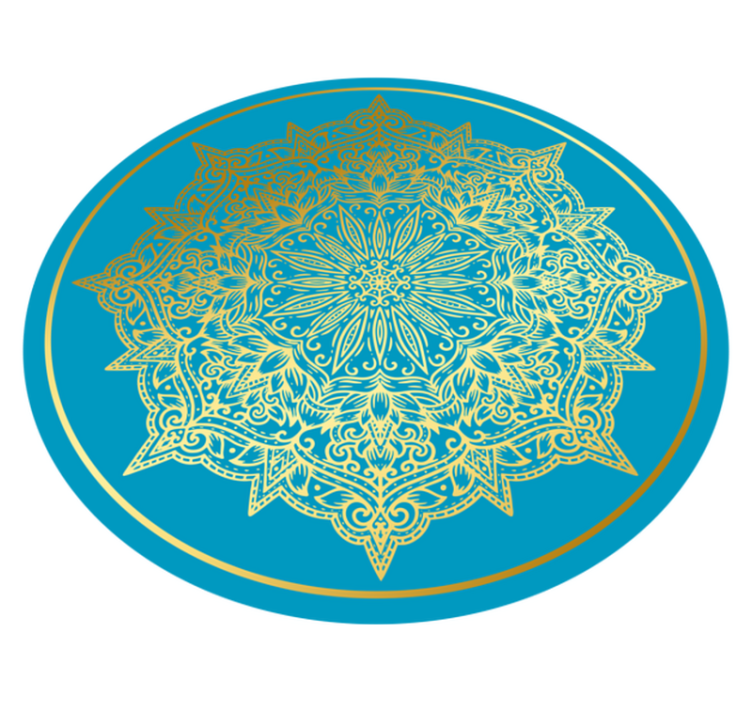 圆形乙烯基地毯与复杂曼荼罗艺术相结合 - TenStickers