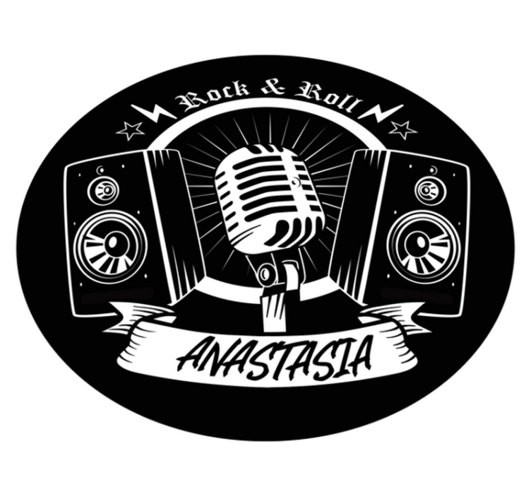 乙烯基地毯尽情摇滚你的名字 - TenStickers