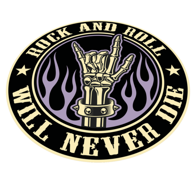 圆形乙烯基地毯骷髅手设计 - TenStickers