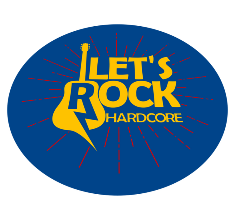 圆形乙烯基地毯电吉他致敬款 - TenStickers