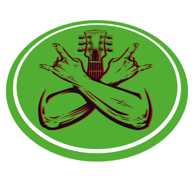 圆形乙烯基地毯摇摆姿态艺术作品 - TenStickers