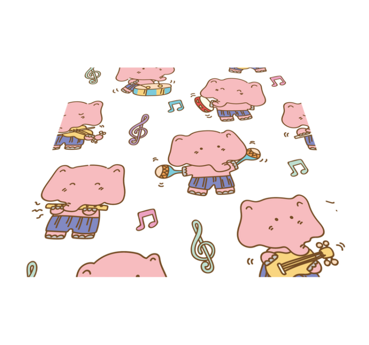 乙烯基地毯 音乐大象主题 - TenStickers