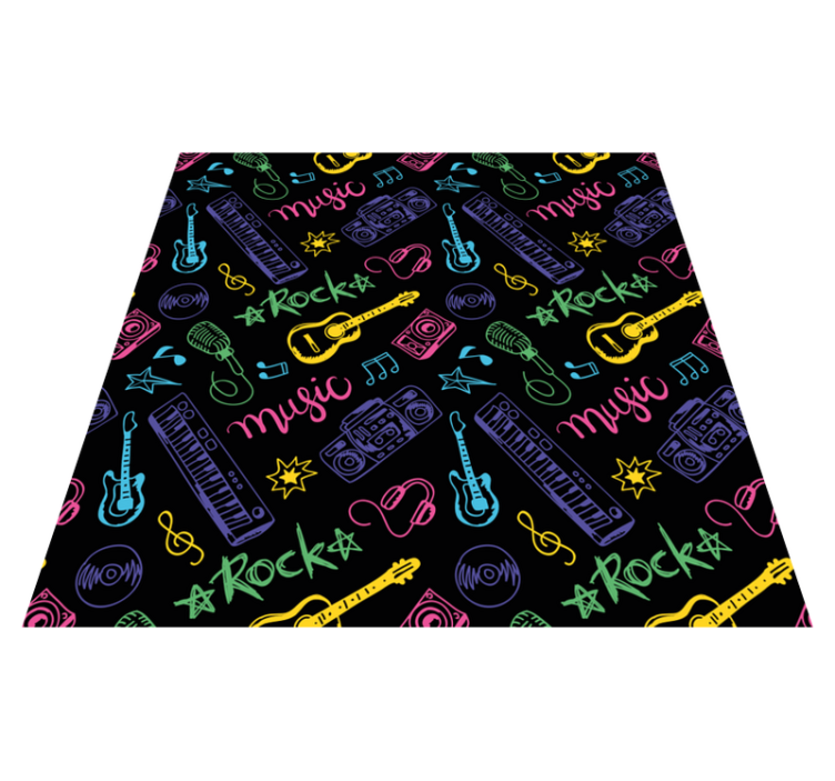 乙烯基地毯 色彩缤纷的音乐主题 - TenStickers