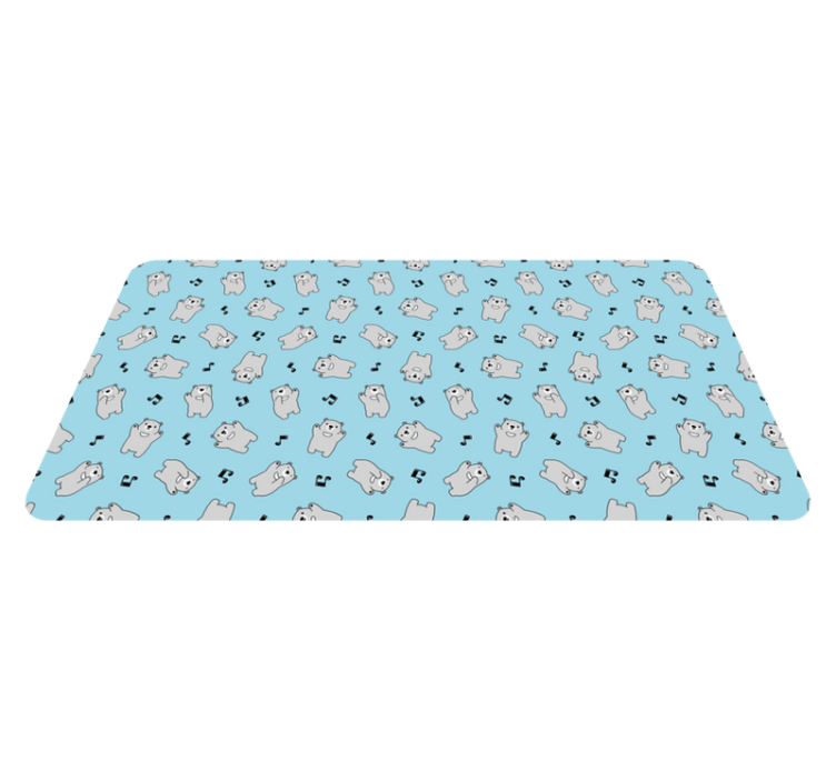 乙烯基地毯托儿所 可爱的熊角色 - TenStickers