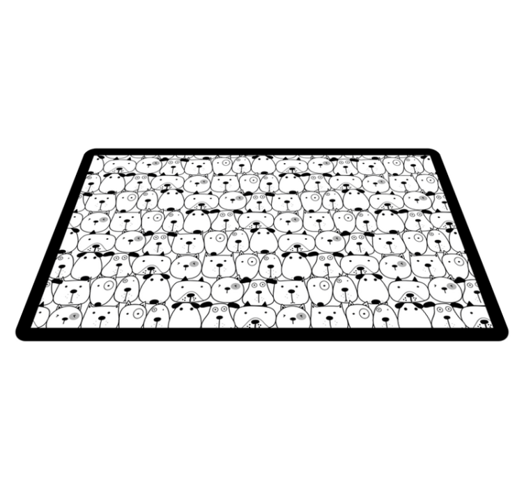 乙烯基地毯动物可爱生物面孔 - TenStickers