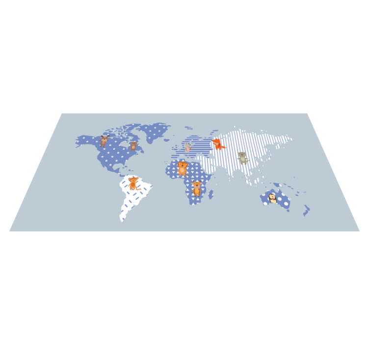 乙烯基地毯世界地图探险 - TenStickers