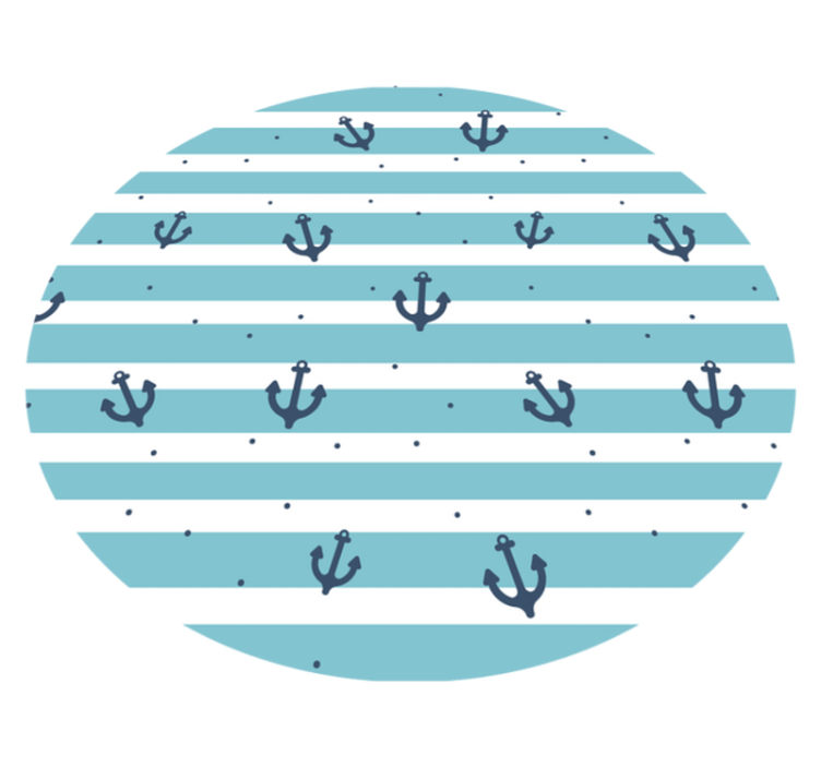 乙烯基地毯浴室蓝色海洋条纹 - TenStickers