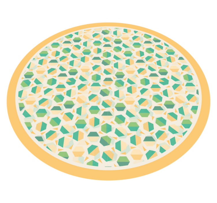 乙烯基地毯几何六边形概念 - TenStickers