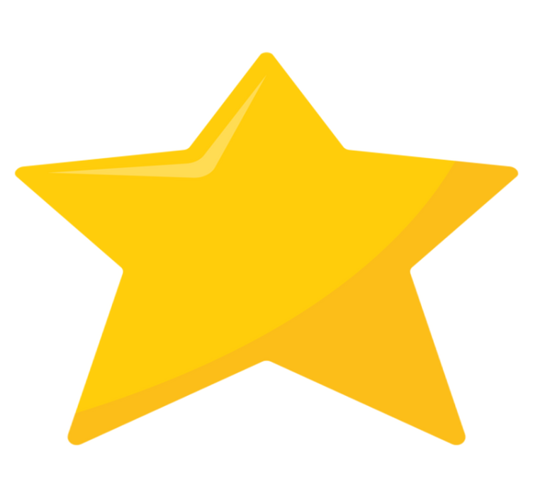 黄色经典星星乙烯基地毯 - TenStickers