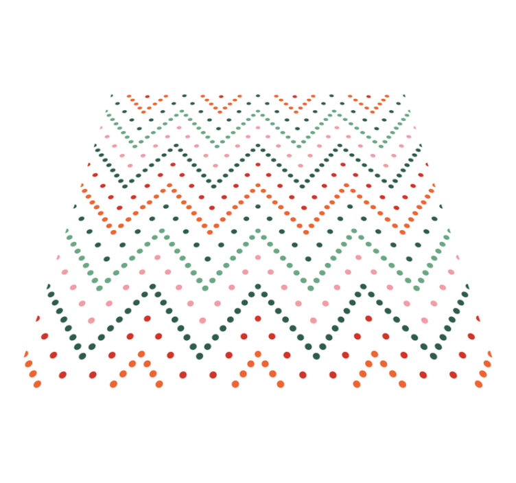 乙烯基地毯色彩斑斓的人字纹图案 - TenStickers