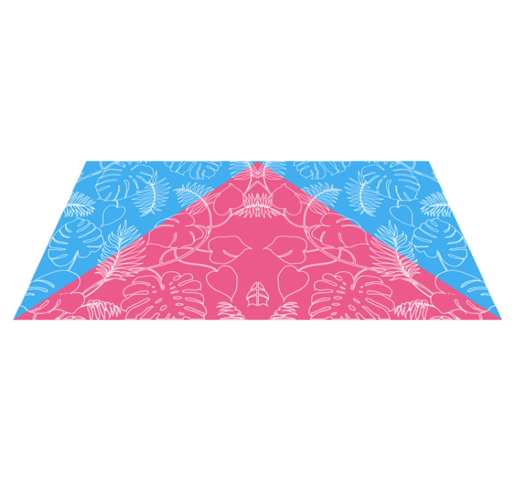 乙烯基地毯特性与热带叶子设计 - TenStickers