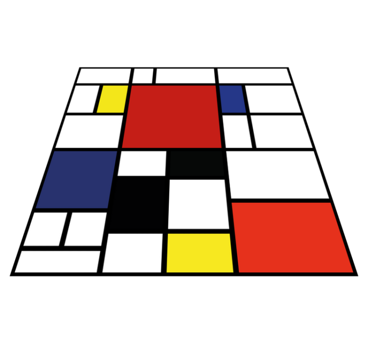 乙烯基地毯展现生动几何元素 - TenStickers