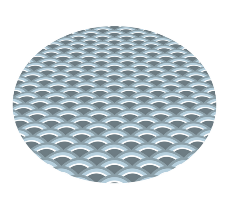 乙烯基地毯几何 波浪图案 - TenStickers