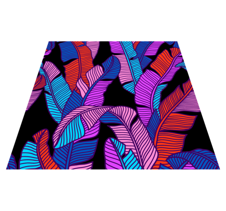 乙烯基花草地毯 鲜艳的叶子图案 - TenStickers