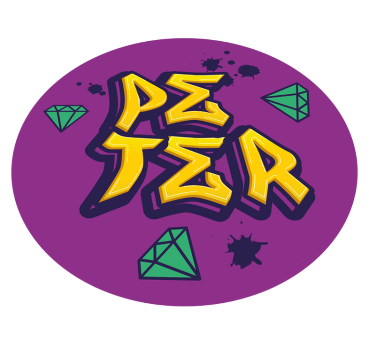 乙烯基地毯名称艺术与钻石 - TenStickers