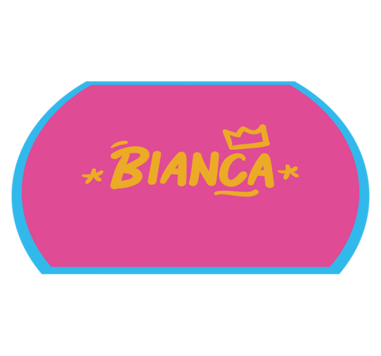 乙烯基地毯名称蓝色边框地毯带名称 - TenStickers