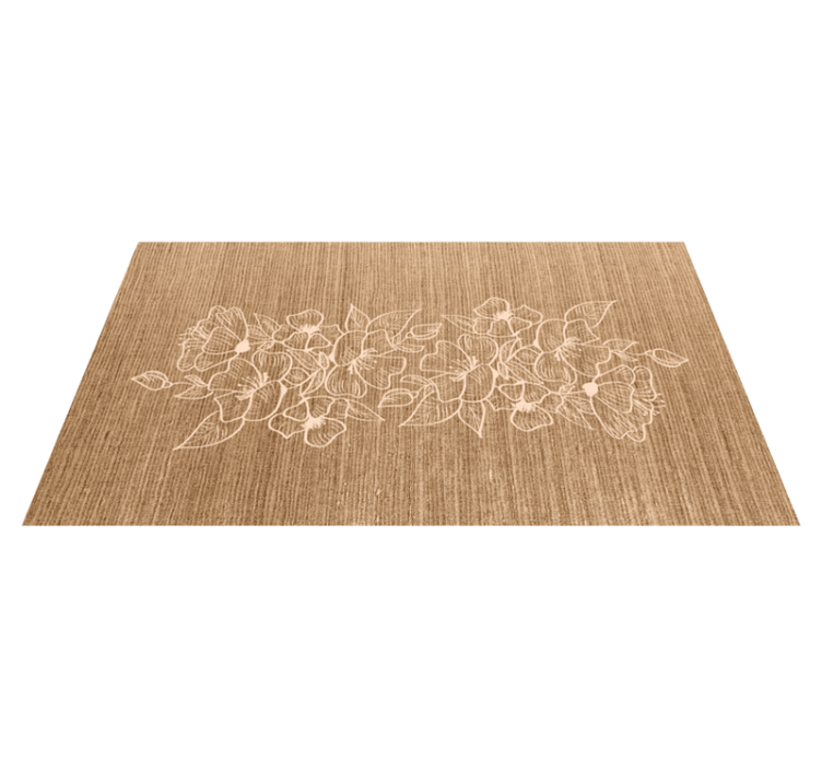 乙烯基地毯入口大厅花卉装饰优雅 - TenStickers