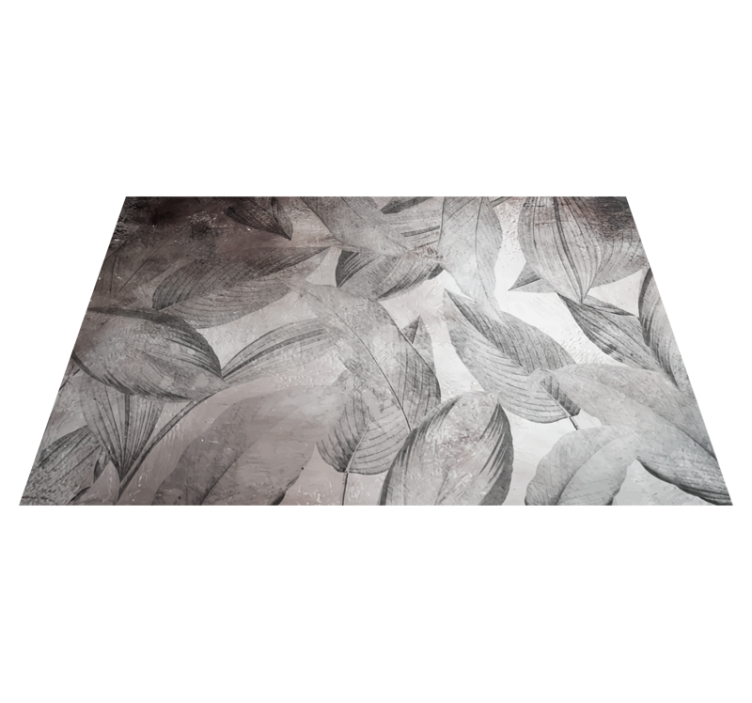 乙烯基花草地毯叶子单色图案 - TenStickers