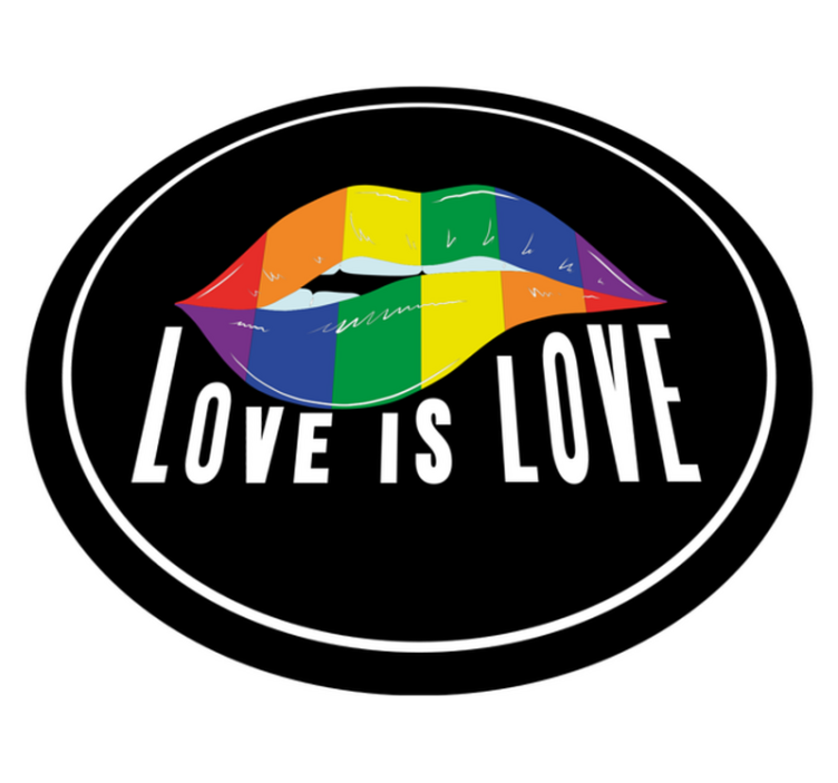 乙烯基地毯与色彩丰富的唇形图案 - TenStickers