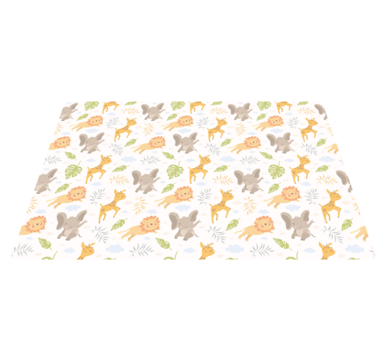 乙烯基地毯 儿童 可爱动物园生物 - TenStickers