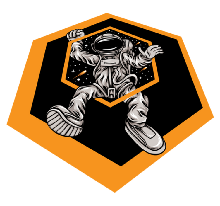 乙烯基地毯星星宇宙宇航员冒险 - TenStickers