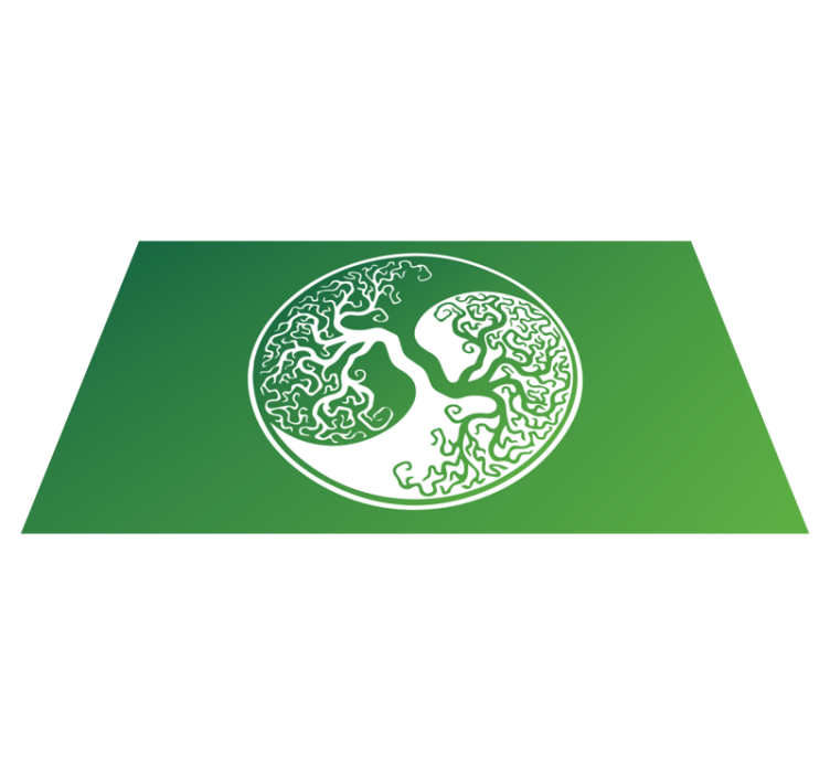 原始阴阳生命之树长方形地毯 - TenStickers