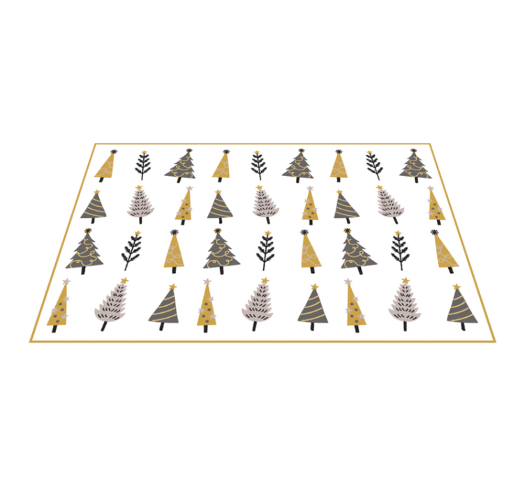 圣诞树图案圣诞乙烯基地毯 - TenStickers