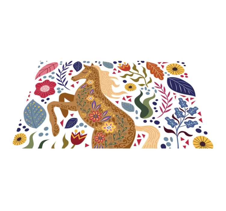 乙烯基地毯动物展现壮丽马艺术 - TenStickers