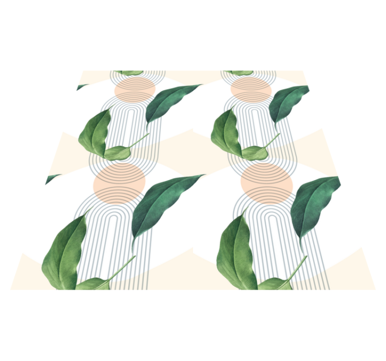 乙烯基地毯特性叶状几何图案 - TenStickers