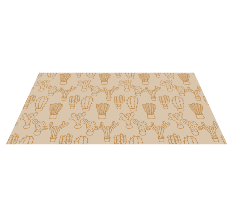 乙烯基花草地毯仙人掌插图 - TenStickers