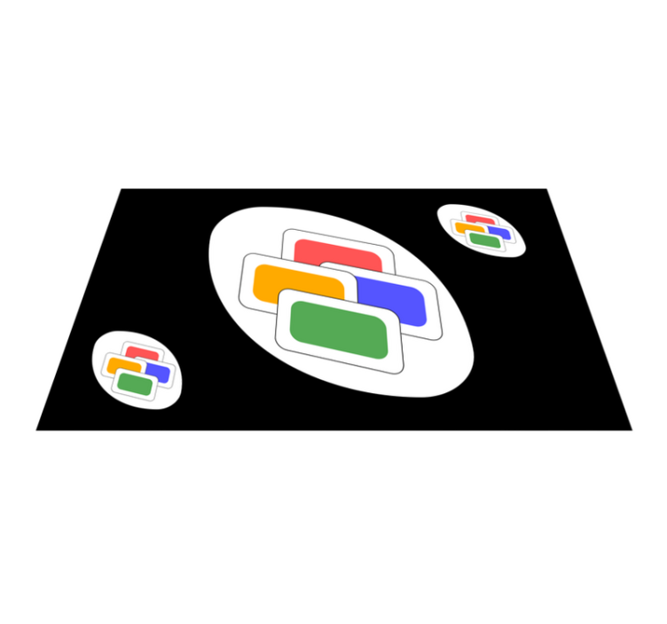 乙烯基地毯游戏黑色经典卡片 - TenStickers