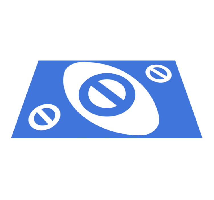 乙烯基地毯蓝色圆形图案 - TenStickers