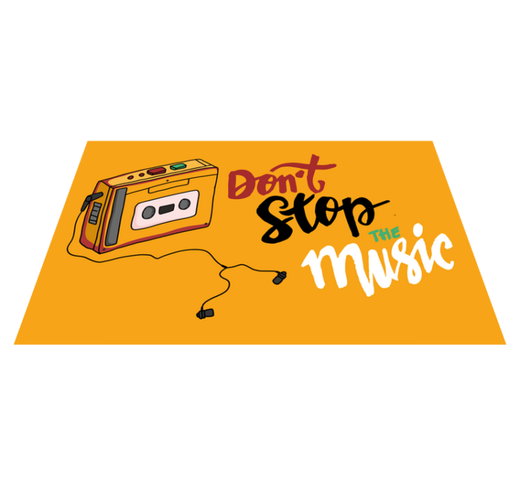 乙烯基地毯与复古卡带主题 - TenStickers