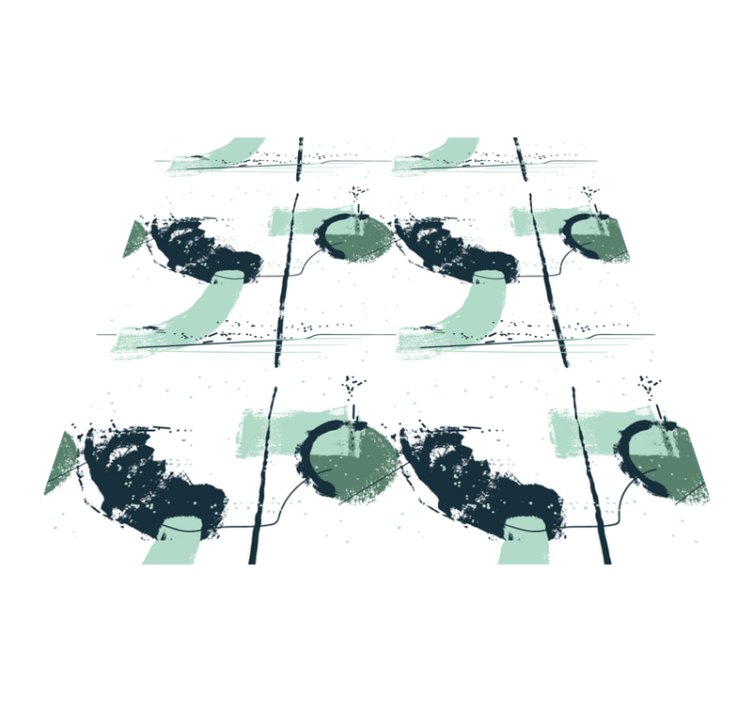 极简主义抽象绿色笔触 - TenStickers