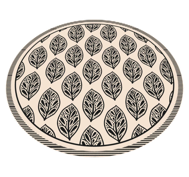 乙烯基地毯特性叶子图案 - TenStickers