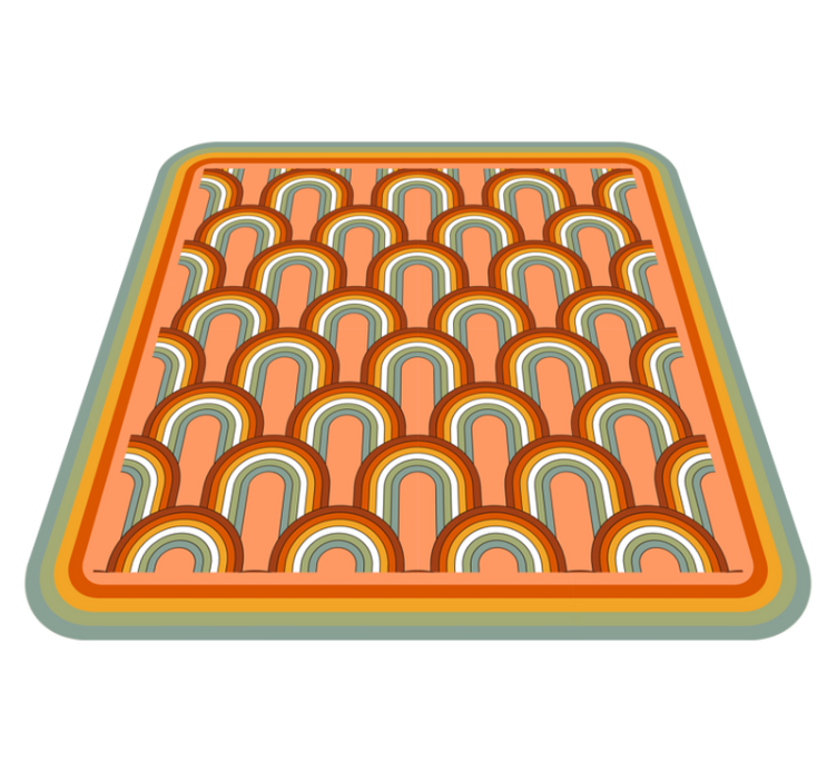 乙烯基地毯几何彩色拱形图案 - TenStickers