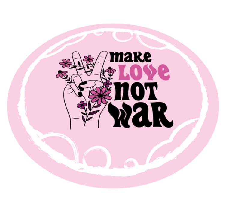 在和平标志老式地毯上做爱报价 - TenStickers