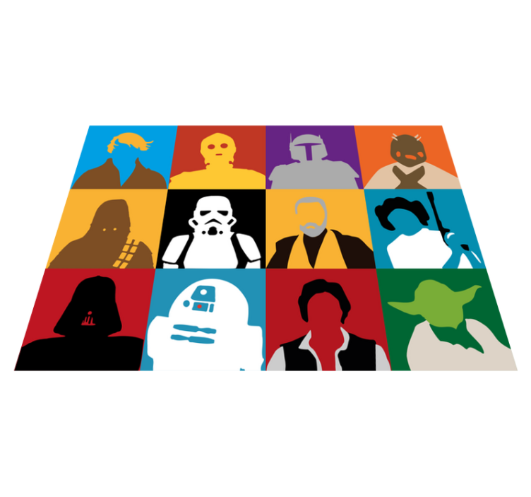 乙烯基地毯与经典角色剪影相结合 - TenStickers