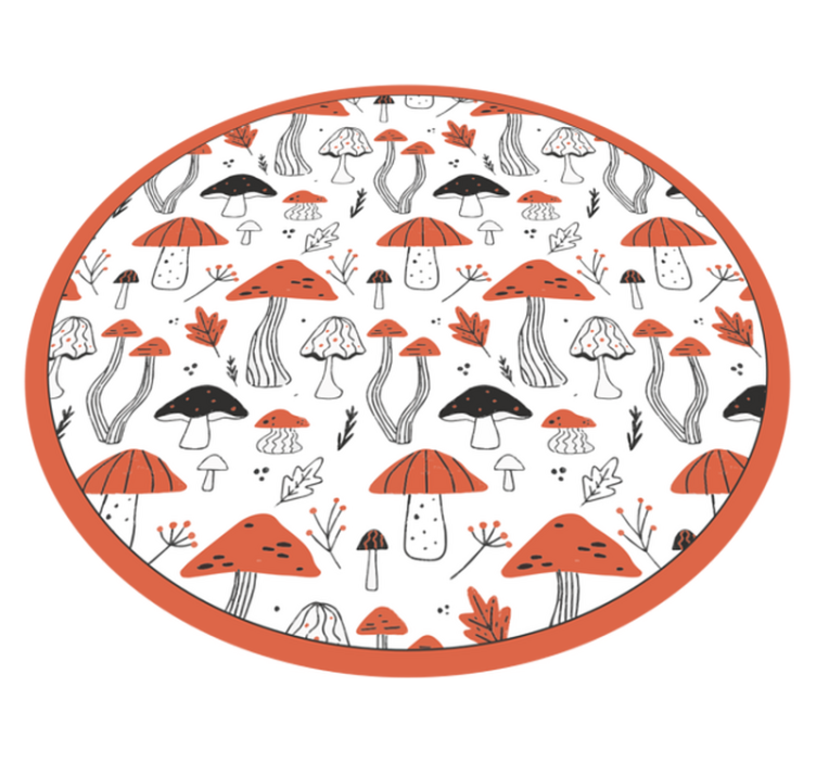 乙烯基地毯特性梦幻蘑菇王国 - TenStickers