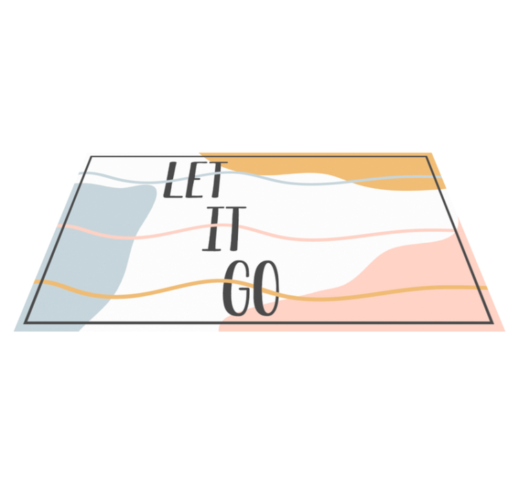 乙烯基地毯与短语让它随风而去 - TenStickers