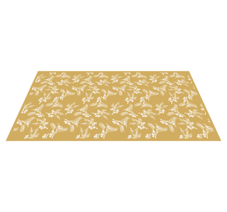 乙烯基地毯特性优雅蜂鸟绽放 - TenStickers